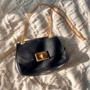 Authentic coach purse with gold chain strap
